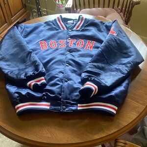 MLB Boston Red Sox Bomber Jacket Blue, Red, and White Size 2XLT